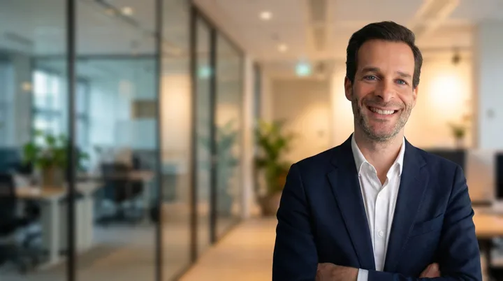 Gonçalo Videira, Founder at Allyato - professional portrait in a modern office